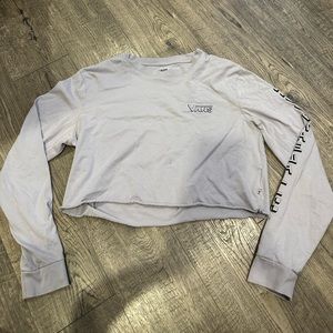 Vans Long Sleeve Cropped Graphic Top- M